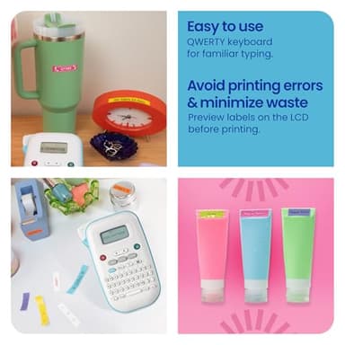 Brother P-Touch PT-N10 Personal Handheld Label Maker, Portable and Prints, P-Touch Btag ~½” (12mm) Wide Color Personalized Label Tapes, - Image 6