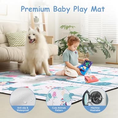 JINXIA Baby Playpen with Mat 75"*59", Large Play Pen for Babies and Toddlers with Soft Breathable Mesh, Climb-Proof Anti-Fall Baby Playpen, Sturdy Safety Play Yard for Indoor Outdoor Fun, Grey - Image 6