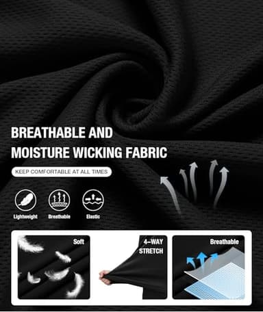 SCODI 5 Pack Mens Pocket Polo Shirts Short Sleeve Multipack Golf Shirt for Men Moisture Wicking Casual Athletic Work T-Shirts Black XL - Image 3