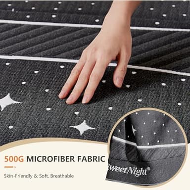Sweetnight Tri-fold Mattress - 4 Inch Dual-layer Foam Folding Mattress | Removable & Washable 500G Superfine Fiber Cover | Suitable for Camping, RV & Home Use （Twin） - Image 2