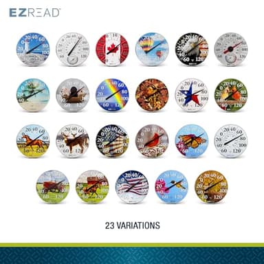 EZREAD Hanging Dial Thermometer 840-1214 Weather Thermometers for Indoor and Outdoor Use, Large 12.5 Inch Diameter, Easy to Read Numbers, Beach - Image 9