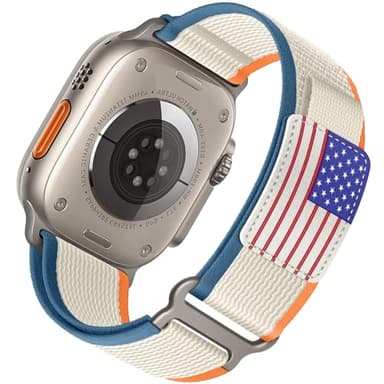 Trail Loop Nylon Band - Compatible with Apple Watch Ultra 2 Band 49mm 46mm 45mm 44mm 42mm 41mm 40mm 38mm Men Women,Rugged Braided Elastic Weave Sport Strap for iWatch Ultra Series 10/9/8/7/6/SE/5/4/3 - Image 1