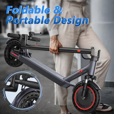 Electric Scooter for Adults, 8.5"/10" Tires, 19/22Mph, 350W/500W Motor, 21-28 Miles Range, Folding E-Scooter with Dual Suspension,APP(V1/SPRO/MAX/PRO) - Image 7
