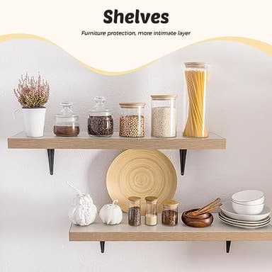 Glotoch Shelf Liner 17.5x360, Non Adhesive Cabinet, Drawer Liner for Refrigerator, Kitchen, Waterproof and Durable Fridge Table Place Mats for Cupboard, Clear - Image 2