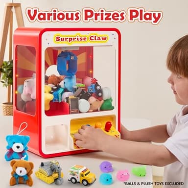 JOYIN Claw Machine Arcade Toy with LED Light & Adjustable Sound, Rechargable Dispenser Toys Mini Vending Machine for Kids - Perfect Christmas & Birthday Big Gifts for Kids, Ages 3+ - Image 4