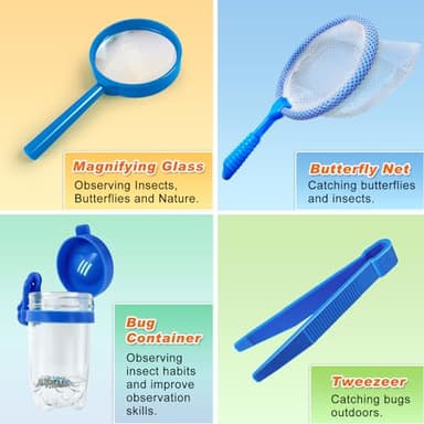 YOPINSAND Kids Explorer Kit & Bug Catcher Kit, Kids Camping Gear for Kids, Outdoor Exploration Set with Vest & Hat, Ideal Outdoor Camping Adventure Toys for Ages 3 4 5 6 7 8 Boys Girls - Image 4
