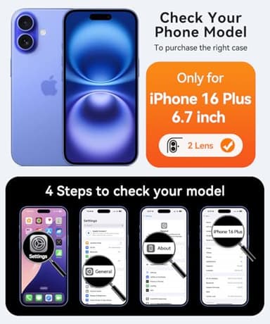 CANSHN Magnetic for iPhone 16 Plus Case, Upgraded [Full Camera Protection] [Compatible with Magsafe] [Translucent Matte] Shockproof Protective Phone Case for iPhone 16 Plus - Teal - Image 2