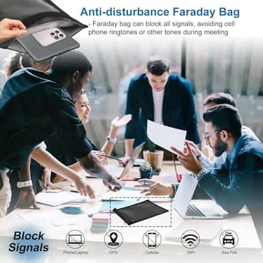 Faraday Bag 4 Pack – Waterproof & Fireproof Signal Blocking Pouch for Laptop, Tablet, Phone, Car Key – Anti-Theft & Anti-Tracking Faraday Cage Sleeve - Image 4