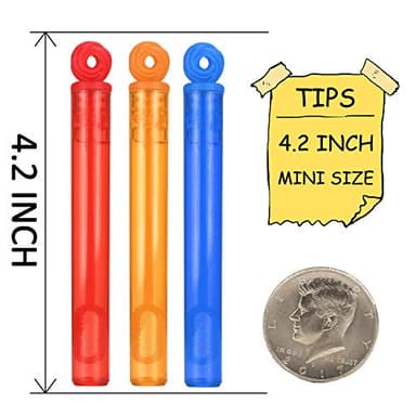 32-Piece 8 Colors Mini Bubble Wands Assortment Party Favors Toys for Kids Child, Christmas Celebration,Thanksgiving New Year, Themed Birthday,Wedding, Bath Time,Summer Outdoor Gifts for Girls Boys - Image 2