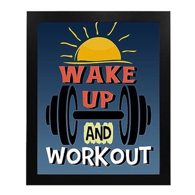 Wake Up and Workout -Motivational Gym Exercise Quotes Wall Art Decor, Great Inspirational Typographic Fitness Wall Art Print Ideal For Home Decor & Gym Decor. Great Locker Room Sign! Unframed- 8x10" - Image 5