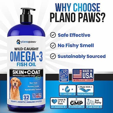 Omega 3 Fish Oil for Dogs - Better Than Salmon Oil - Dog Fish Oil Supplement to Reduce Shedding & Itching - Supports Joints, Brain, and Heart Health - Skin and Coat Supplement - Liquid Fish Oil - Image 3