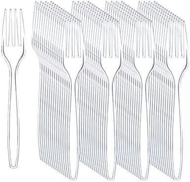 Liacere 360Pcs Clear Plastic Forks -Disposable Plastic Forks BPA-Free, 6.7-inch Heavy Duty Clear Disposable Cutlery, Suitable for Parties and Restaurants, Perfection at the Tip of Your Fork - Image 3