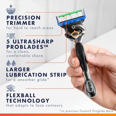 Gillette Fusion ProGlide Razor for Men, Handle + 4 Blade Refills - Image 2