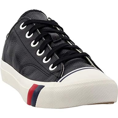PRO-Keds Men's Royal Lo Lace Up Fashion Sneaker, Black Leather, 8 - Image 3