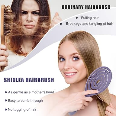 SHINLEA Detangle Hair Brush, Detangling Wet & Dry Spiral Hairbrush for Women, Men, Kids, Vented Detangler for Blow Drying, Glide Through Tangles For All Hair Types (Purple) - Image 6