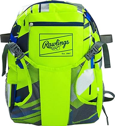 Rawlings | REMIX Backpack Equipment Bag | T-Ball & Youth Baseball / Softball | Green - Image 2