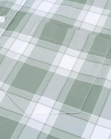 Alimens & Gentle Mens Short Sleeve Oxford Shirt Regular Fit Button Down Collar Shirts with Pocket - Image 4