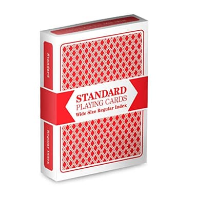 Brybelly Red Deck, Wide Size, Regular Index, Plastic Coated, Standard Playing Cards - Image 1
