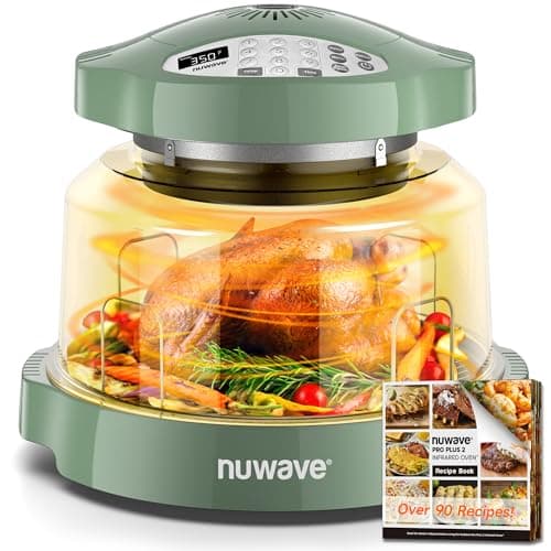 Nuwave Oven Pro Plus Air Fryer, Infra-Red Countertop, 2025 Advanced Convection, No Defrosting or Preheating, Cook Fresh or Frozen, Durable Power Dome, 100 Presets & 50 Memory, PFAS Free, Wild Olive - Image 1