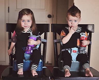 Nuby Easy Go Booster Seat - Travel Booster Seat for Babies and Toddlers - Holds Up to 35 Pounds - 9+ Months - Blue - Image 2