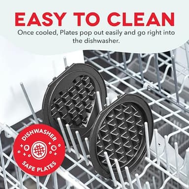 DASH Multimaker Mini System - Waffle Maker with Six 4” Removable Plates & Storage Case: Waffle Iron & Griddle, 4-in-1 Mini Waffle Maker for Kids and Families – Nonstick Surface, Just Add Batter (Aqua) - Image 7