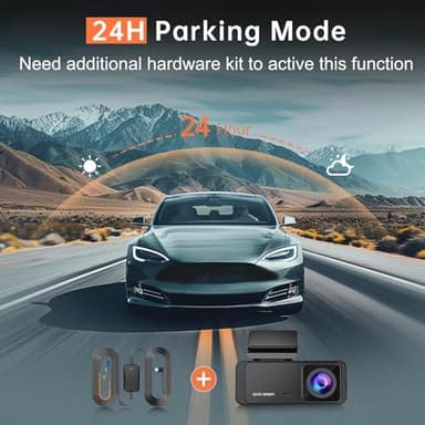 Dash Cam 1296P Front Dashcam, V300 WiFi Dash Camera for Cars with App, Night Vision, Mini Hidden Single Car Camera, Loop Recording, 24H Parking Mode, Support 256GB Max, Black - Image 7