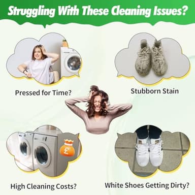 GLOWPOINT White Shoe Cleaner Foam – 6.76 oz Sneaker Cleaning Kit with Brush & Towel – Foam Shoe Cleaner for White Sneakers, PU Leather, Mesh & Fabric - Image 2