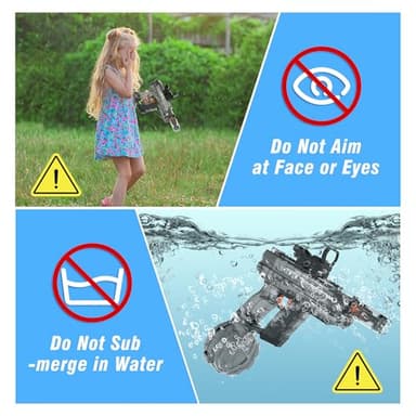 Electric Water Guns for Adults & Kids,Realistic Automatic Water Gun with 26-32 FT Long Range,800ml Large Water Tank,Splash-Resistant Design,Summer Outdoor Pool Beach Toy for Backyard Games(2 Pack) - Image 9