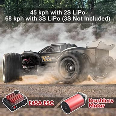 HYPER GO H16BM 1/16 RTR Brushless High Speed Electric 4X4 Off-Road Fast RC Car, Max 42mph, RC Truck, Remote Control, 2 Lipo Batteries for Adult, Compatible with 3S Lipo - Image 2