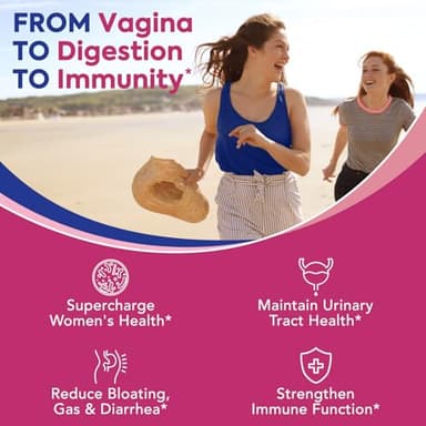 Surebounty Probiotics for Women, 120 Billion CFU 34 Strains, Prebiotics, Digestive Enzymes, Cranberry, 4-in-1 Feminine Probiotic, Digestive, Vaginal, Immune Support, 60ct (Pack of 2) - Image 4