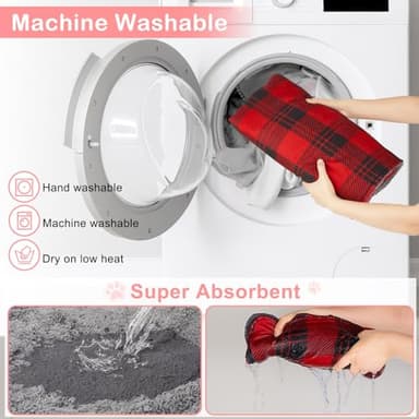 Dog Robe Quick Drying Dog Bathrobe Super Absorbant Dog Towels for Drying Dogs Cute Dog Clothes Thickening Dog Bath Supplies for After Bath Adjustable Dog Drying Coat, Wearable On Both Sides (S-XXL) - Image 3