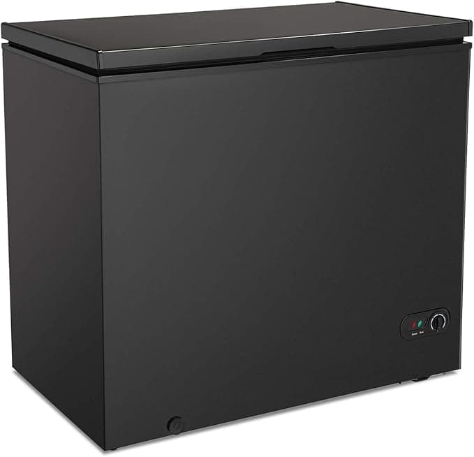 Antarctic Star 7.0 Cu.ft Chest Freezer 6.8℉to -4℉with Removable Basket Free Standing Top open Door Compact Freezer with Adjustable 7 Temperature Defrost Water Drain/Power Saving UL Certified Black - Image 1