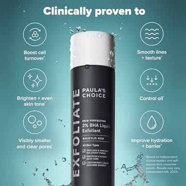 Paulas Choice--SKIN PERFECTING 2% BHA Liquid Salicylic Acid Exfoliant--Facial Exfoliant for Blackheads, Enlarged Pores, Wrinkles & Fine Lines, 4 oz Bottle - Image 4