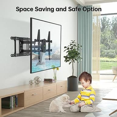 USX MOUNT UL Listed TV Wall Mount for 42"-84" TVs up to 110lbs and 8"-24" Wood Studs, TV Mount with Tilt, Swivel & Extension, Wall Mounts Bracket with Dual Articulating Arms, Max VESA 600x400mm - Image 9