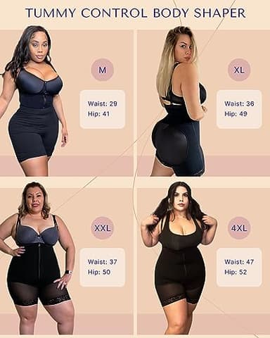 SHAPELLX Fajas Colombianas Shapewear for Women Postpartum Tummy Control Body Shaper Butt Liftting Bodysuit with Zipper Crotch M - Image 5