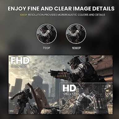 CRUA 27" Curved Gaming Monitor, FHD 1920x1080P, 144Hz/180Hz Computer Monitor, 1800R VA Screen, 120% sRGB, AMD FreeSync, HDMI & DP, Wall Mount Install- Black - Image 5