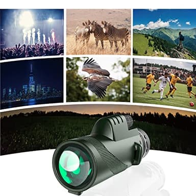 Monocular Telescope 80x100 High Power Monoculars for Smartphone with Tripod, HD Monocular for Adults, Lightweight BAK-4 Prism Monoculars for Hiking Hunting Stargazing Bird Watching-Green1 - Image 7