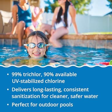 In The Swim 3 Inch Stabilized Chlorine Tablets for Sanitizing Swimming Pools - Individually Wrapped, Slow Dissolving - 90% Available Chlorine - Tri-Chlor - 5 Pounds - Image 2