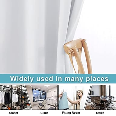 RYB HOME Extra Long Curtains Light Block Soundproof Privacy Blinds for Home Theater Office Backdrop Dining Living Room Patio Door Large Window Ceiling to Floor Drapes, W 8.3 x T 11 ft, Greyish White - Image 5