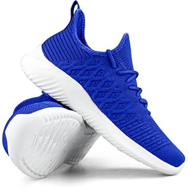 Feethit Womens Slip On Walking Shoes Non Slip Running Shoes Breathable Workout Shoes Lightweight Gym Sneakers Royal Blue Size 10 - Image 4