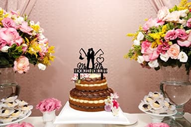 Gay Wedding Cake Topper - HOOKED FOR LIFE - Funny Fishing Gay Wedding Cake Topper, Mr & Mr Wedding Cake Topper (Fishing Gay) - Image 4