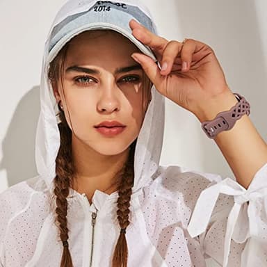 Braided Silicone Bands Compatible with Apple Watch 38mm 40mm 41mm 42mm 44mm 45mm 46mm 49mm for Women, Slim Thin Narrow Hollow-out Strap Cute for iWatch Ultra 2 Series 10/SE/9/8/7/6/5/4/3/2/1 Women - Image 6