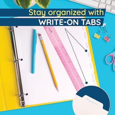 Blue Summit 3 Ring Binder Dividers with Tabs, Reinforced Edge, 1/8 Cut, Letter Size, 8 Tab Dividers for 3 Ring Binder Bulk, White, 12 Sets, 96 Pack - Image 2