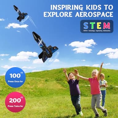 Rocket Launcher for Kids -200 Feet of Flight Altitude, Auto Electric Rocket Toys with Safe Parachute, Outdoor Summer Yard Toys Christmas Birthday Gifts for Boys & Girls Age 6 7 9 10 12 8-13 Years Old - Image 2