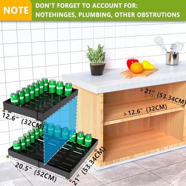 Mlinavn 2 Pack Pull Out Cabinet Organizer,21" Deep Slide Out Drawer Organizers,No Drill Pull Out Drawers Adhesive with Nano Compatible Framed Cabinets Shelves for Kitchen Pantry Adjustable Width - Image 6