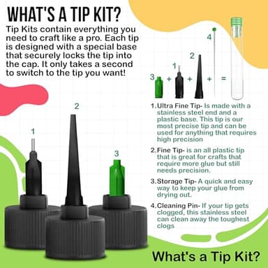 Bearly Art Precision Craft Glue - The Mini - 2fl oz with Tip Kit - Acid Free Archival - Strong Hold Adhesive - Ideal for Fine Paper Crafting Scrapbooking and Card Making - Made in USA - Image 2