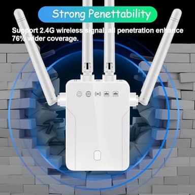 WiFi Extender Signal Booster for Home: Internet Repeater Long Range Covers Up to 45+ Devices and 8470 Sq.ft for Apartment Basement Office House - Image 4
