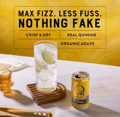 Q TONIC WATER with Real Quinine & Organic Agave - Ideal for Cocktails & Mocktails - Made with Real Ingredients, Perfectly Carbonated & Less Sweet - 45 Calories per Can - 7.5 Fl oz (Pack of 24) - Image 6