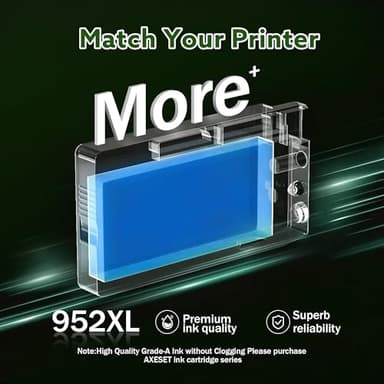 AXESET Compatible 952XL Ink Cartridge Replacement for HP Officejet Pro 7740 8710 8720 8210, Black, Cyan, Magenta, Yellow, 4-Pack - Image 6