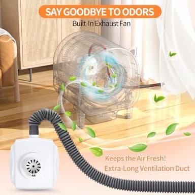 Self Cleaning Litter Box, 68 L Automatic Cat Litter Box for Multiple Cats, Robot with Dual Safety Protection, APP Control, Odor Removal Smart Litter Boxes, 2 Roll Trash Bags - Image 4